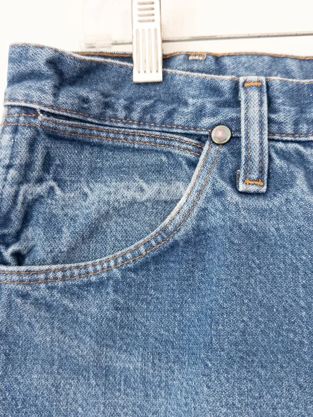 VTG 80s/90s Wrangler 100% Cotton Made in USA Straight Leg Men's Size 34/34